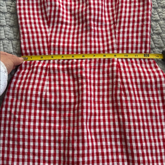 Reformation red gingham Ava mini dress size 2 - Picture 11 of 12